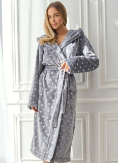 Dámský župan dlouhý 2551 Amira šedá - L§L