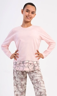 Dívčí pyžamo s dlouhým rukávem Koťata - Vienetta Secret